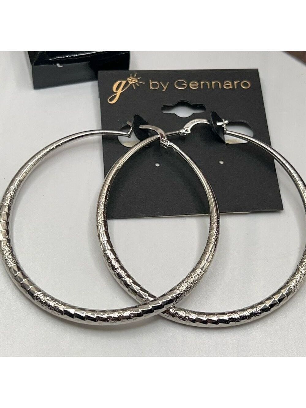 Silver Hoops G by Gennaro Earrings